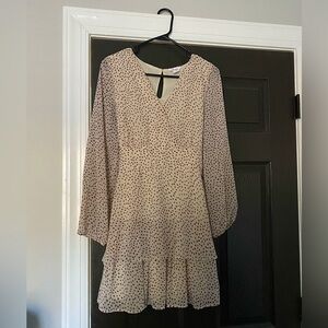 Brown & Tan Mini Japna Dress